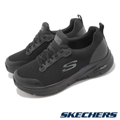 Skechers 工作鞋 Arch Fit SR 女鞋 黑 防潑水 抗油抗汙 舒適 包覆 支撐 108023WBLK