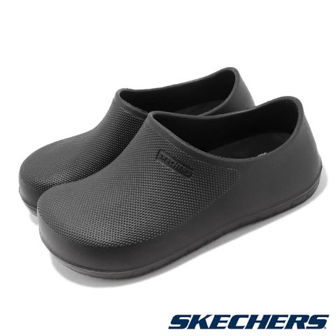 Skechers 工作鞋 EVAA 女鞋 黑 防水 抗油 抗滑 緩震 安全 基本款 108048BLK