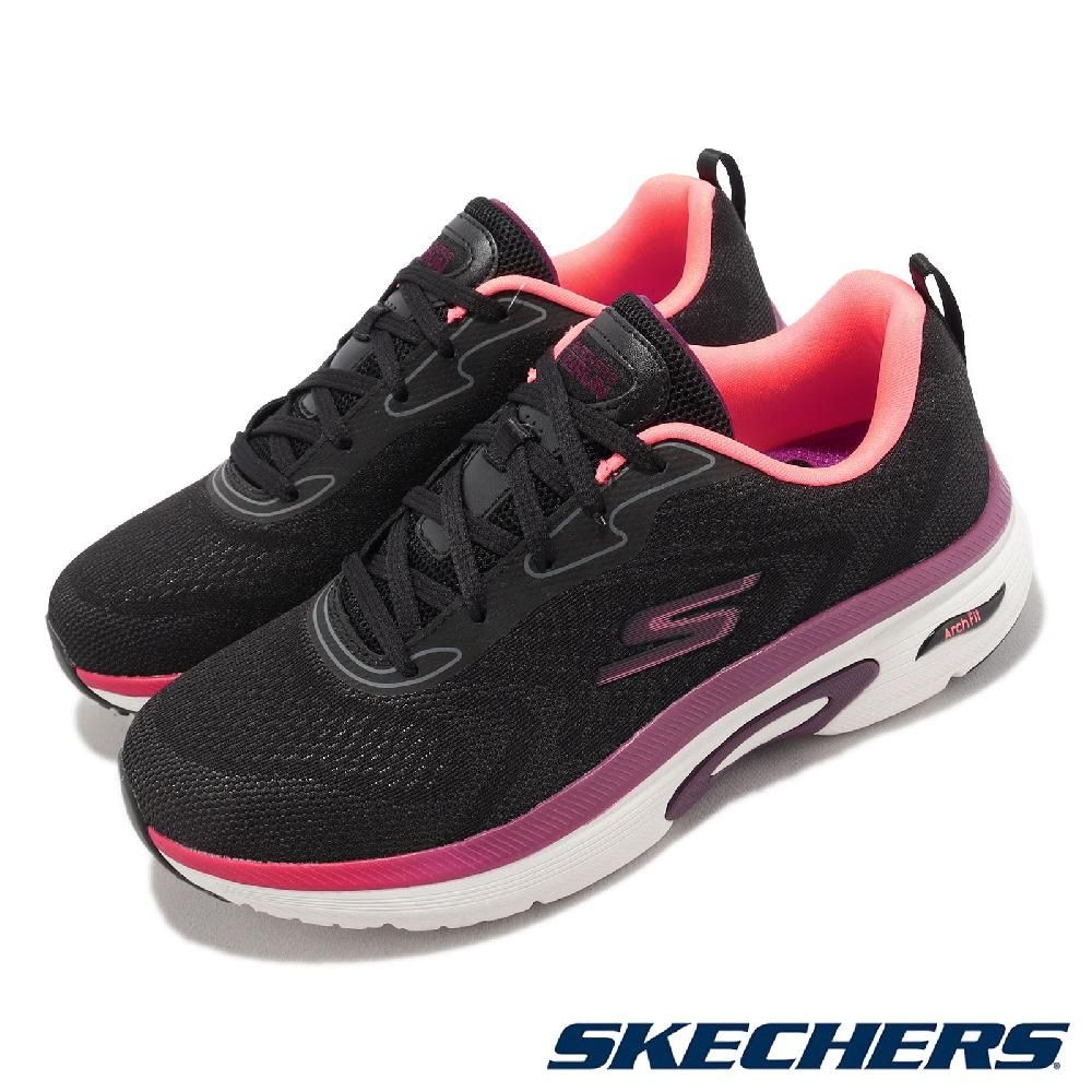 SKECHERS  慢跑鞋 Go Run Arch Fit-Day Break 女鞋 黑 紫 避震 緩衝 運動鞋 128957BKBU