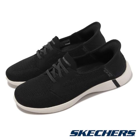 SKECHERS 斯凱奇 休閒鞋 On-The-Go Swift-Fearless Slip-Ins 女鞋 黑 白 瞬穿科技 137290BKW