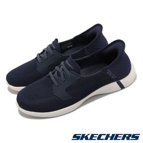 SKECHERS 斯凱奇 休閒鞋 On-The-Go Swift-Fearless Slip-Ins 女鞋 海軍藍 瞬穿科技 137290NVY