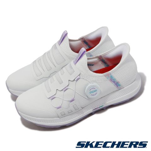Skechers 斯凱奇 高爾夫球鞋 Go Golf Elite 5-Slip-Ins 女鞋 白 紫 防水鞋面 瞬穿科技 高球 123062WLV