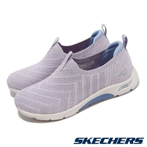 Skechers 斯凱奇 懶人鞋 Skech-Air Arch Fit 紫 藍 女鞋 緩震 套入式 針織 休閒鞋 104251LAV