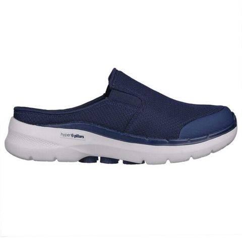 Skechers Go Walk 6 [216270NVGY] 男 休閒鞋 穆勒鞋 健走 步行 舒適 緩震 輕便 深藍