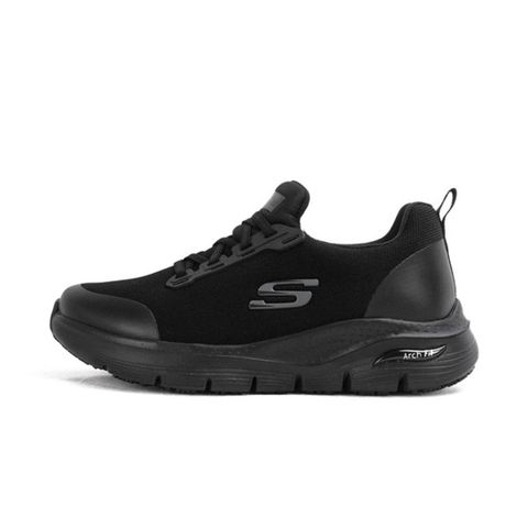 Skechers Arch Fit Sr [108023WBLK] 女 工作鞋 輕量耐油 抗濕滑 保護 舒適 寬楦 黑