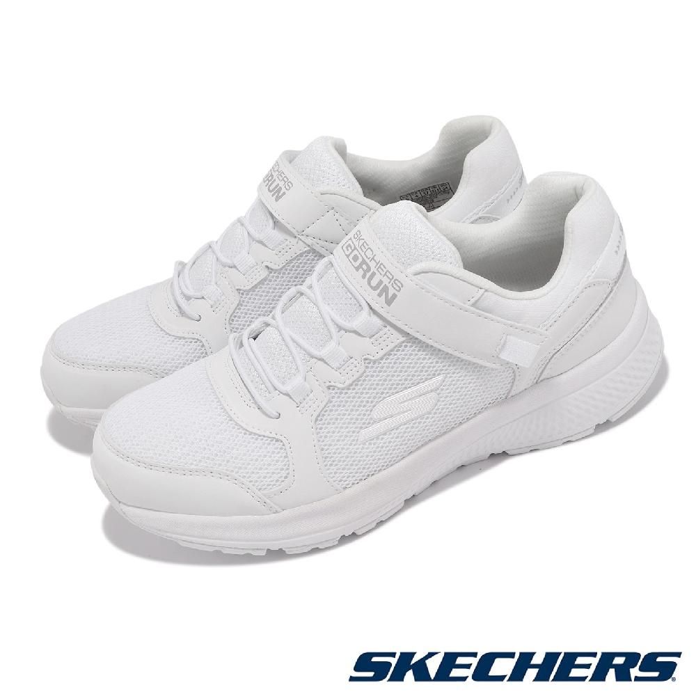 SKECHERS  斯凱奇 慢跑鞋 Go Run Consistent 中童 大童鞋 小朋友 白 魔鬼氈 健走 運動鞋 319033LWHT