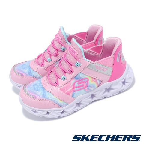 SKECHERS 斯凱奇 燈鞋 S Lights-Galaxy Light Slip-Ins 中童鞋 粉 套入式 小朋友 發光 303707LPKMT