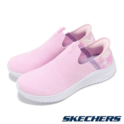 SKECHERS 斯凱奇 休閒鞋 Ultra Flex 3.0 Slip-Ins 中童鞋 粉 小朋友 套入式 渲染 健走鞋 303801LLTPK