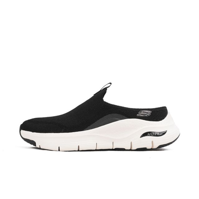  Skechers Arch Fit [149774BKRG] 女 穆勒鞋 休閒 健行 支撐 舒適 緩震 黑 玫瑰金