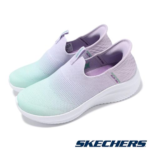 SKECHERS 斯凱奇 休閒鞋 Ultra Flex 3.0 Slip-Ins 女鞋 子 綠 漸層 避震 健走鞋 懶人鞋 150183LVTQ