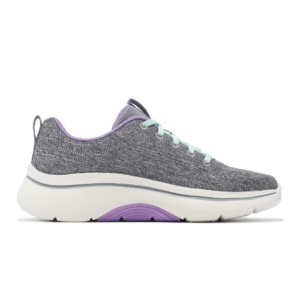 SKECHERS  斯凱奇 休閒鞋 Go Walk Arch Fit 2.0 女鞋 灰 紫 輕量 緩震 回彈 健走鞋 運動鞋 125311GYLV