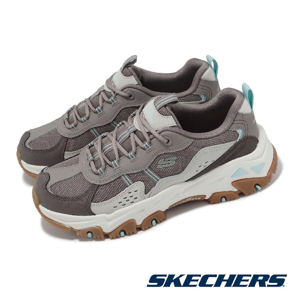 SKECHERS 斯凱奇  斯凱奇 戶外鞋 D Lites Hiker 女鞋 棕 藍 綁帶式 吸震 拼接 輪胎大底 郊山 登山鞋 180128CHTN
