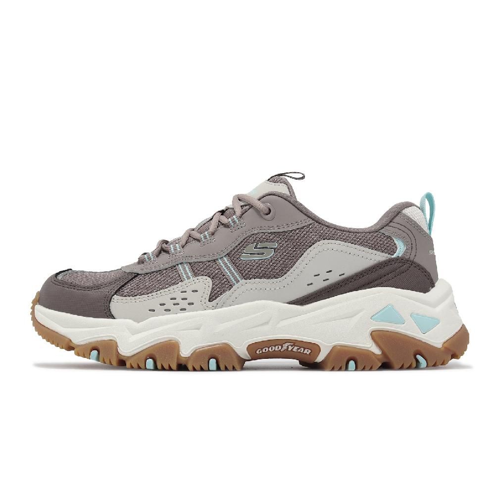 SKECHERS 斯凱奇  斯凱奇 戶外鞋 D Lites Hiker 女鞋 棕 藍 綁帶式 吸震 拼接 輪胎大底 郊山 登山鞋 180128CHTN