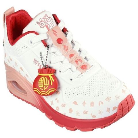 Skechers Uno 2024 CNY [177920WRD] 女 休閒鞋 龍年限定款 運動 緩震 穿搭 白 紅