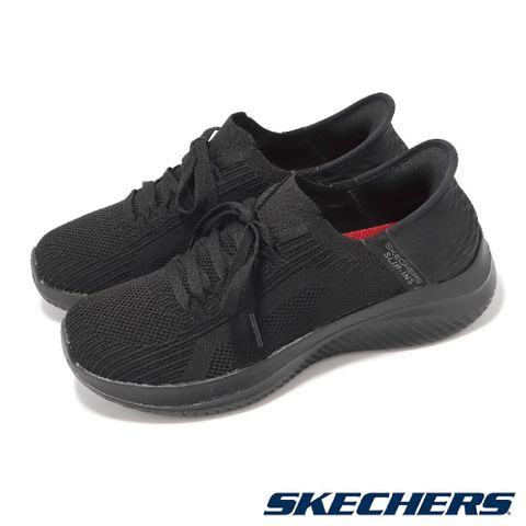 Skechers 斯凱奇 休閒鞋 Ultra Flex 3.0 SR Slip Ins 女鞋 黑 避震 套入式 全黑 工作鞋 108156BLK
