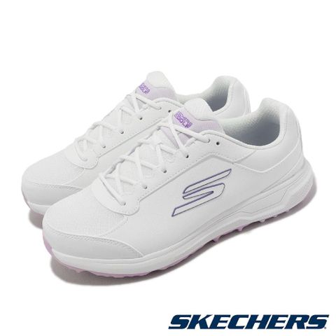 Skechers 高爾夫球鞋 Go Golf Prime 女鞋 白 紫 緩衝 鞋釘 不可拆 高球 固特異大底 123067WLV