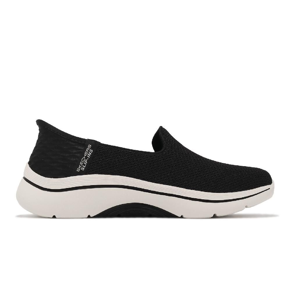 SKECHERS  斯凱奇 休閒鞋 Go Walk Arch Fit 2.0 Slip-Ins 女鞋 寬楦 黑白 套入式 懶人鞋 125315WBKW