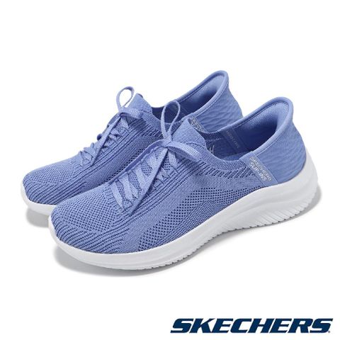 SKECHERS 斯凱奇 休閒鞋 Ultra Flex 3.0 Slip-Ins 女鞋 藍 白 避震 套入式 懶人鞋 健走鞋 149710PERI