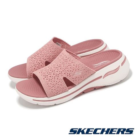 SKECHERS 斯凱奇 拖鞋 Go Walk Arch Fit Sandal-Rejoice 女鞋 粉 支撐 休閒 涼拖鞋 140832MVE