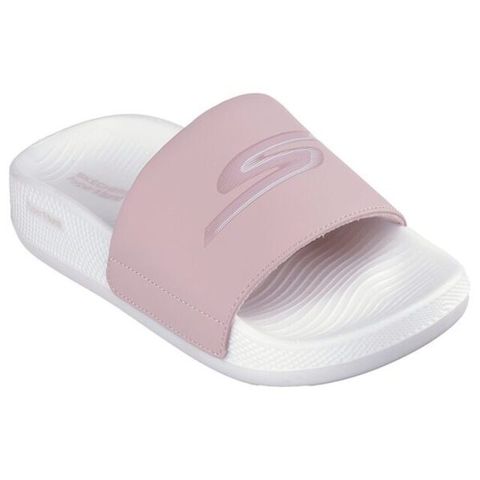 Skechers Hyper Slide [140448MVE] 女 涼拖鞋 健走 休閒 輕便 輕量 耐磨 粉紅 白