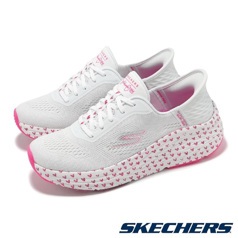 SKECHERS  斯凱奇 x James Goldc 休閒鞋 Max Cushioning Elite 2 女鞋 白 粉 聯名 129630WPK