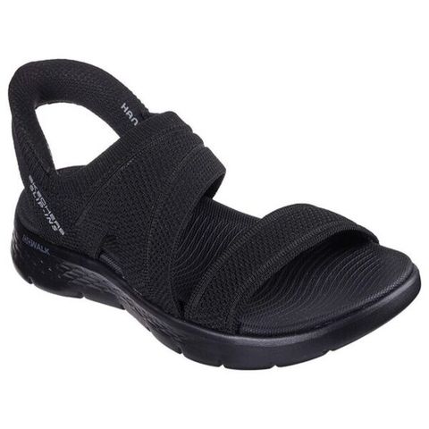 Skechers Go Walk Flex Sandal [141482BBK] 女 涼鞋 瞬穿舒適科技 緩震 輕便 黑
