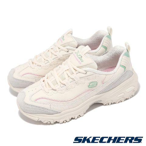 SKECHERS 斯凱奇 休閒鞋 D Lites-New Heat 女鞋 米白 回彈 輪胎大底 拼接 厚底 老爹鞋 150231NTMT