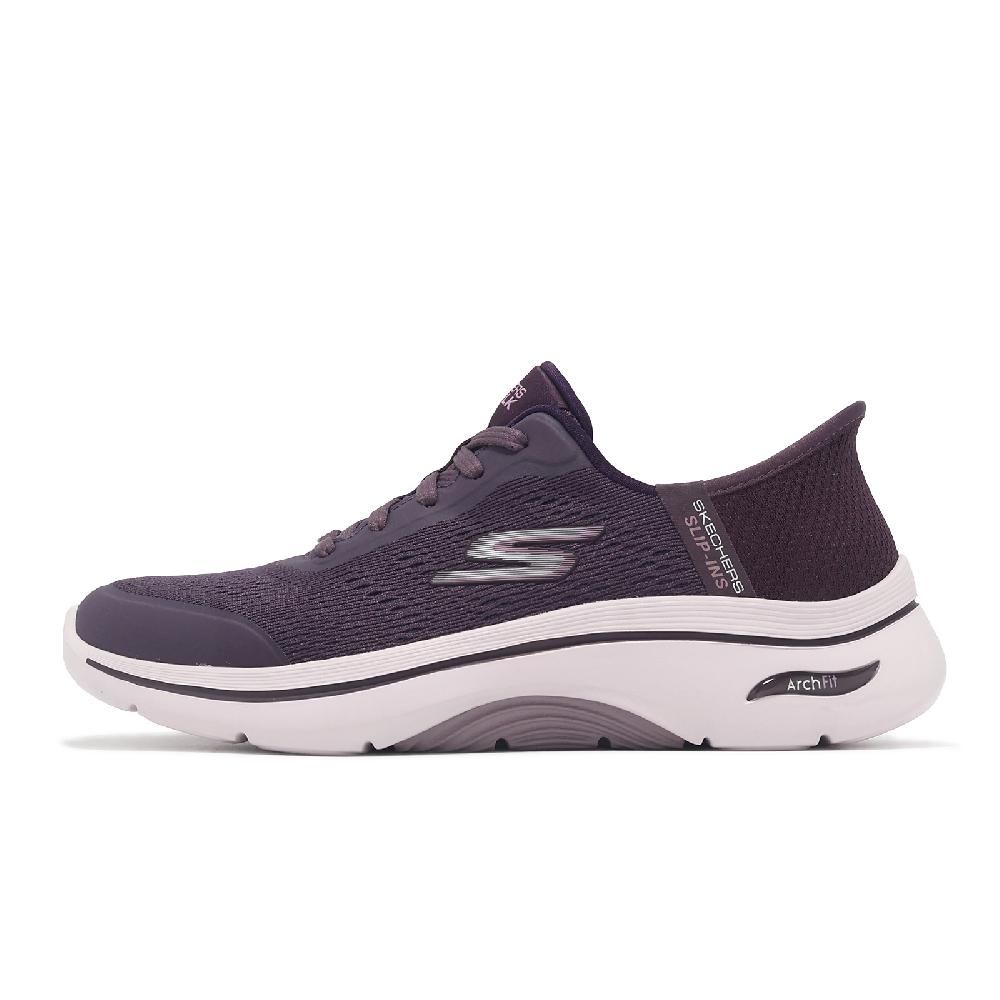 SKECHERS  斯凱奇 休閒鞋 Go Walk Arch Fit 2.0 Slip-Ins 女鞋 紫 套入式 懶人 健走鞋 125319PLUM