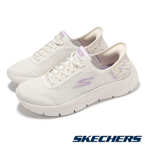 SKECHERS 斯凱奇 休閒鞋 Go Walk Flex-EVA D 女鞋 寬楦 米白 避震 輕量 套入式 健走鞋 124823WNTPR