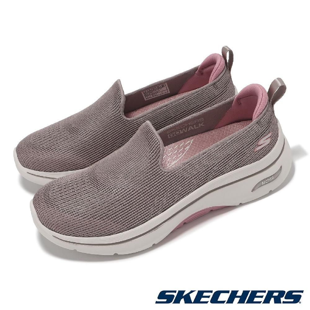 SKECHERS  斯凱奇 休閒鞋 Go Walk Arch Fit 2.0-Lacy 女鞋 粉 白 回彈 懶人鞋 健走鞋 125304TPPK