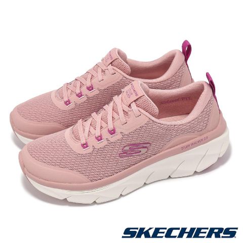 SKECHERS 斯凱奇 休閒鞋 D Lux Walker2.0-Radiant Rose 女鞋 粉 白 厚底 緩衝 支撐 150095ROS