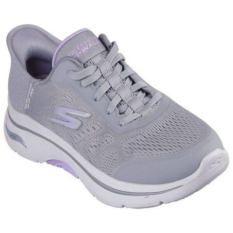 SKECHERS Go Walk Arch Fit 2.0 [125319GYLV] 女 健走鞋 瞬穿舒適科技 灰紫