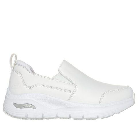 SKECHERS Arch Fit SR [108190WHT] 女 工作鞋 套入式 足弓支撐 防滑大底 護士鞋 白