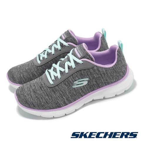 SKECHERS 斯凱奇 慢跑鞋 Flex Appeal 5.0-Modern Times 女鞋 寬楦 灰藍 緩衝 運動鞋 150207WGYMT