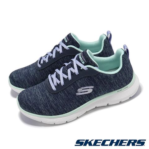 SKECHERS 斯凱奇 慢跑鞋 Flex Appeal 5.0-Modern Times 女鞋 寬楦 藍白 緩衝 運動鞋 150207WNVMT