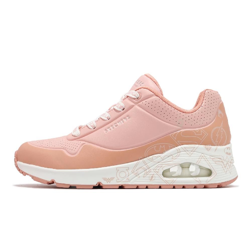 SKECHERS  斯凱奇 x DC 休閒鞋 UNO-Justice League 女鞋 粉 白 聯名 氣墊 緩衝 800018PINK