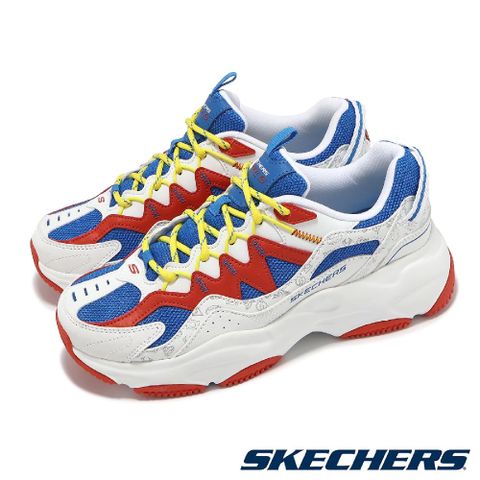 SKECHERS 斯凱奇 x DC 休閒鞋 Lander S 女鞋 白 紅 藍 Superman 拼接 橡膠大底 聯名 老爹鞋 800020WMLT