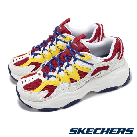 SKECHERS 斯凱奇 x DC 休閒鞋 Lander S 女鞋 白 黃 紅 神力女超人 拼接 聯名 緩衝 老爹鞋 800020WNVR