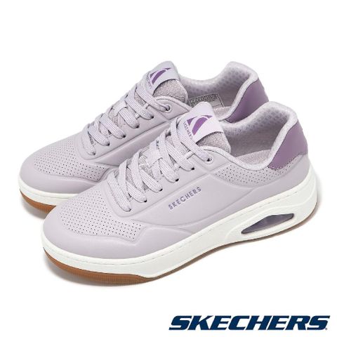 SKECHERS 斯凱奇 休閒鞋 Uno Court-Fast Break 女鞋 紫 白 膠底 氣墊 復古 板鞋 177705LAV