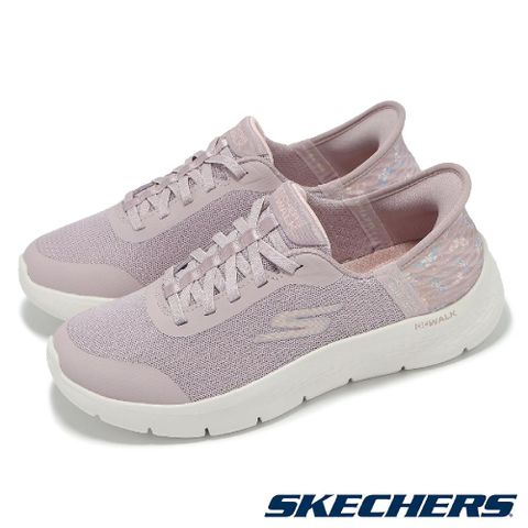 SKECHERS Skechers 斯凱奇 休閒鞋 Go Walk Flex-EVA Slip-Ins D 女鞋 寬楦 粉白 套入式 健走鞋 124823WMVE