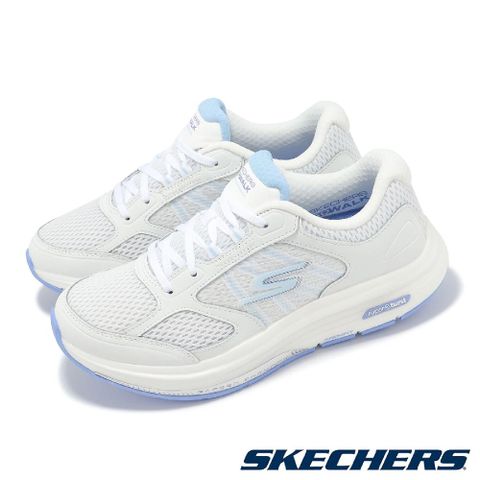 SKECHERS Skechers 斯凱奇 健走鞋 Go Walk Workout Walker-Raya 女鞋 寬楦 碳板 白 藍 運動鞋 125025WWLB