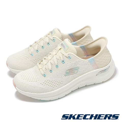 SKECHERS Skechers 斯凱奇 休閒鞋 Arch Fit 2.0-Easy Chic Slip-Ins 寬楦 女鞋 米白 健走鞋 150066WNTPK