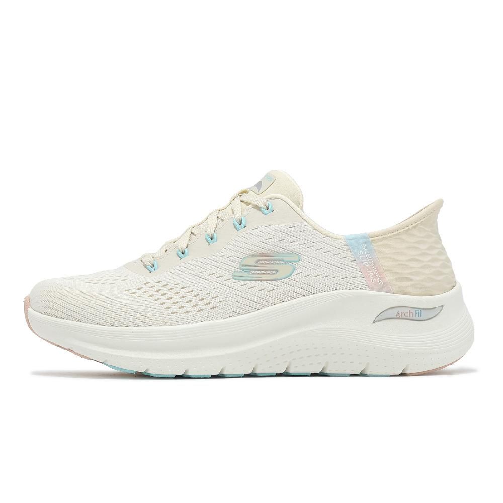 SKECHERS Skechers 斯凱奇 休閒鞋 Arch Fit 2.0-Easy Chic Slip-Ins 寬楦 女鞋 米白 健走鞋 150066WNTPK