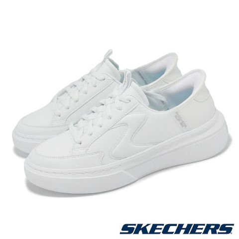 SKECHERS Skechers 斯凱奇 休閒鞋 Cordova Classic-New Reign Slip-Ins 女鞋 白 套入式 板鞋 185081WHT