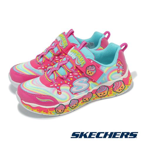 SKECHERS Skechers 斯凱奇 休閒鞋 Cupcake Cutie 中童 粉 香氛運動鞋 杯子蛋糕 魔鬼氈 小朋友 303627LPKMT