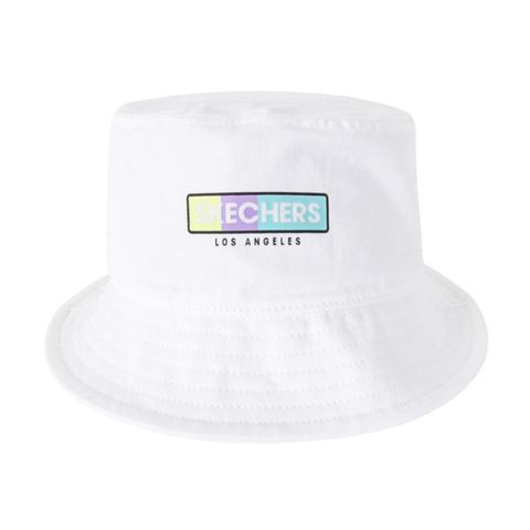 Skechers Hat [L121U054-0019] 女 漁夫帽 運動 休閒 遮陽 純棉 經典 百搭 亮白