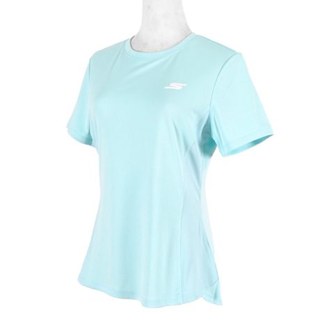 Skechers Shirts [P221W001-00ZW] 女 T恤 短袖 棉質 舒適 吸溼 排汗 透氣 水藍