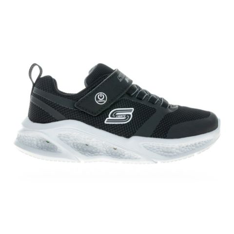 Skechers Meteor Lights [401675LBKGY] 中大童 男童 休閒鞋 燈鞋 緩震 舒適 黑灰