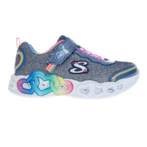 Skechers Infinite Heart Lights [303751LNVMT] 中童 女童 休閒鞋 燈鞋 深藍