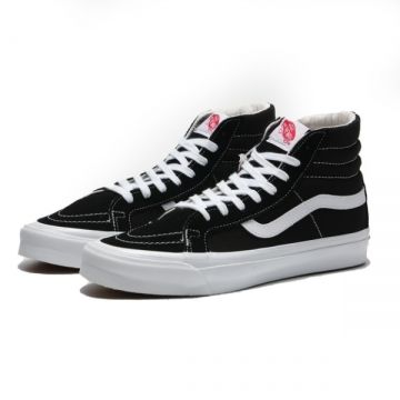 VANS 休閒鞋 滑板鞋 男女 黑白 復古 高筒 OG SK8-HI LX VN0A4BVBOIU